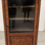 Louis XVI style one-door display case in 20th century wood marquetry