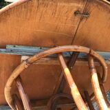 Extension rattan table circa 1960