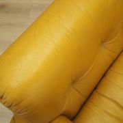 Yellow leather sofa, Italian design, 1960s, manufacturer: B&B Italia, design.
