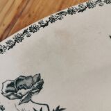 Old oval plate in iron earth