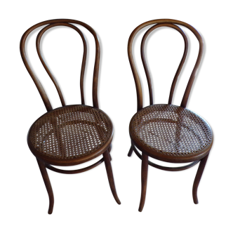 Curved wooden bistro chair and canning