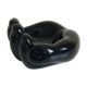 Empty black enamelled hand-shaped ceramic pocket, 1970