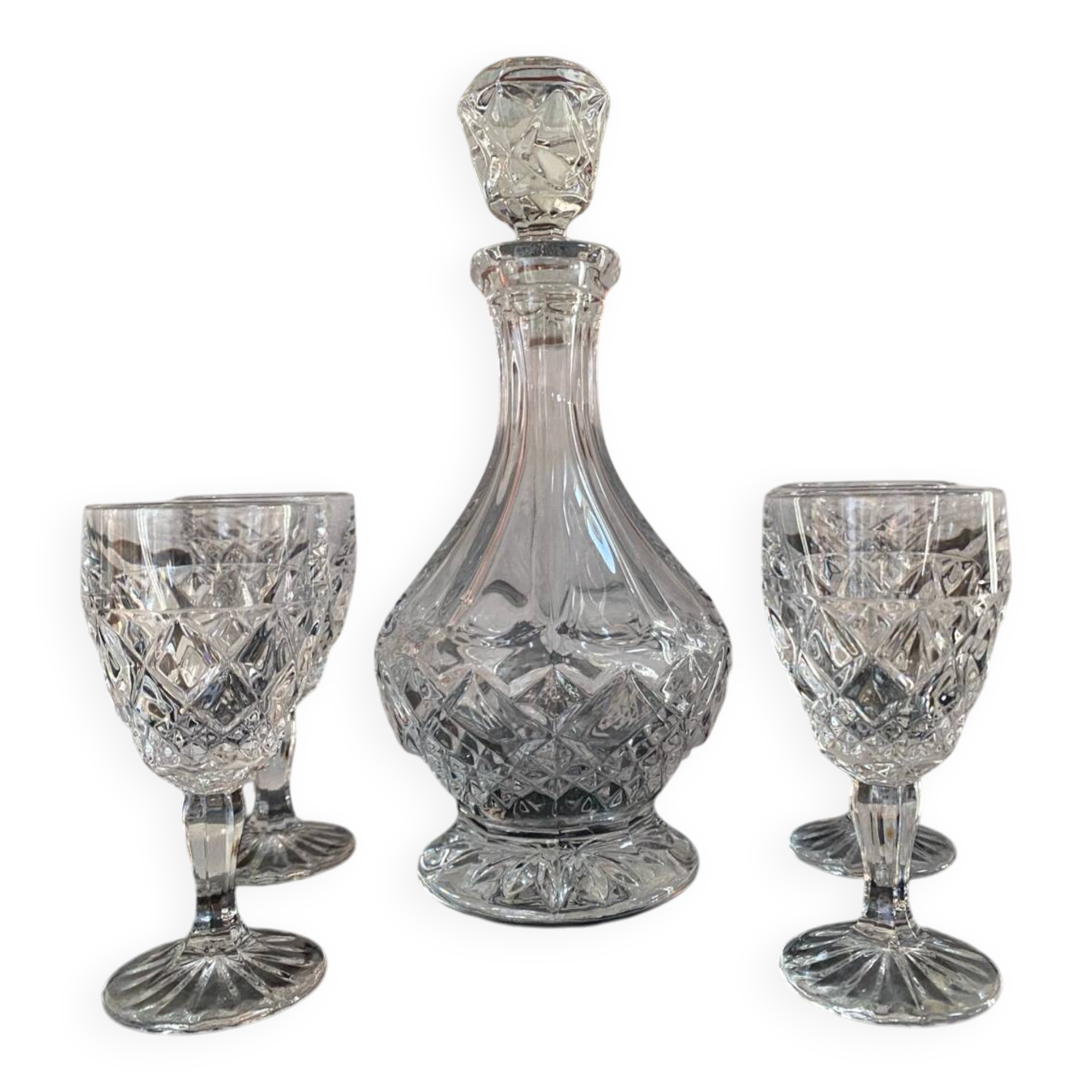 Bohemian crystal liqueur service
