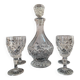 Bohemian crystal liqueur service