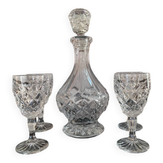 Bohemian crystal liqueur service