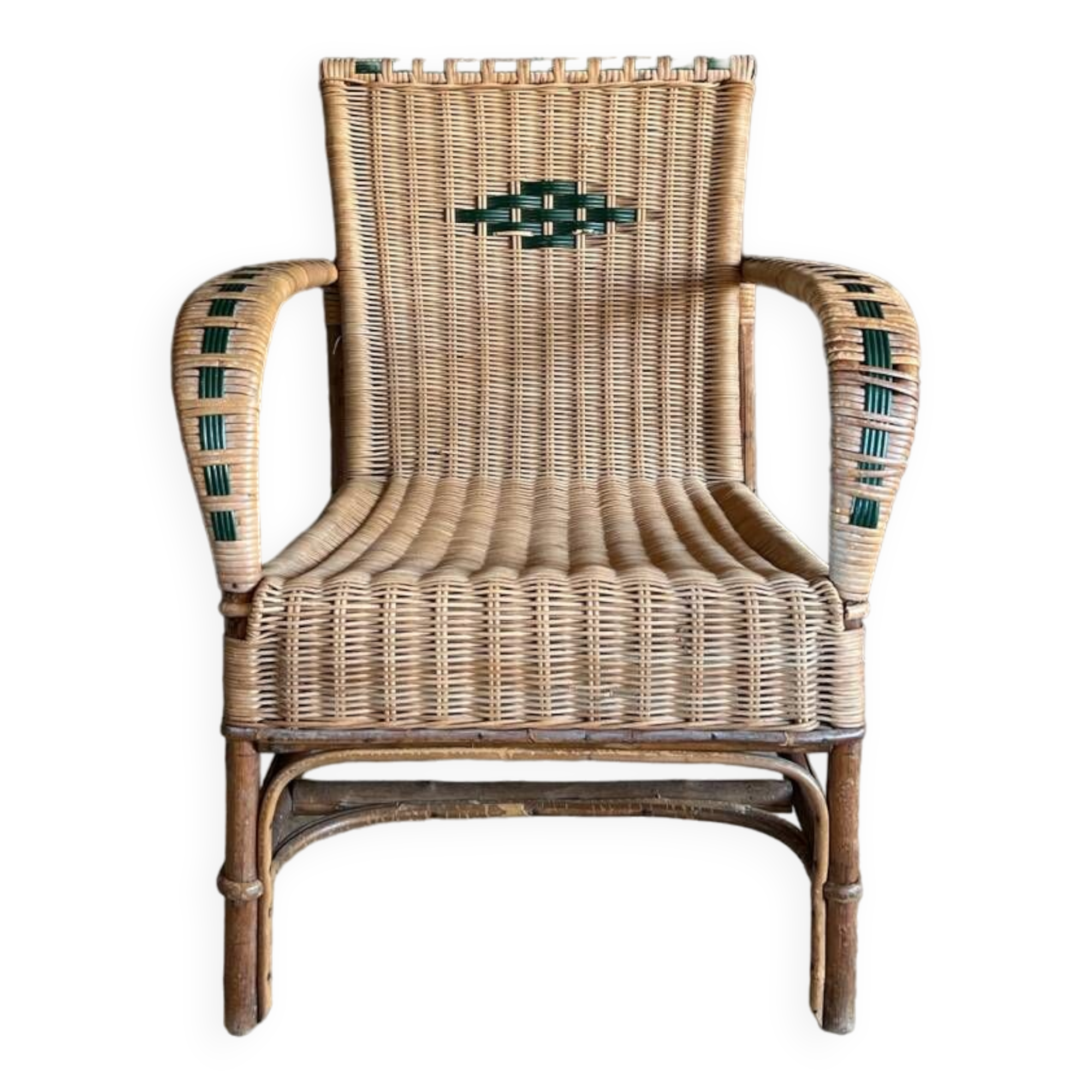 Wicker armchair