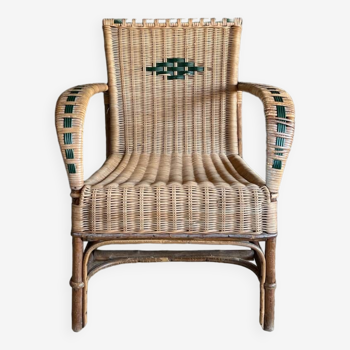 Wicker armchair