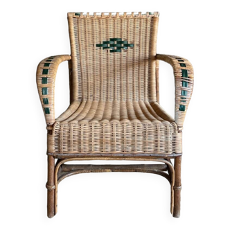 Wicker armchair