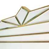Large faceted deknudt mirror xl hollywood regency design
