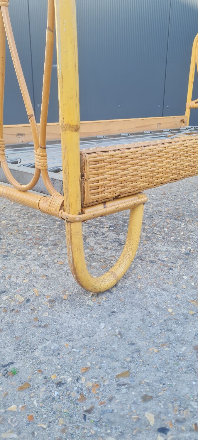 Rattan bed 1960