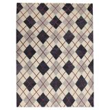 Modern Kilim blue check pattern wool kilim carpet geometric kelim area rug