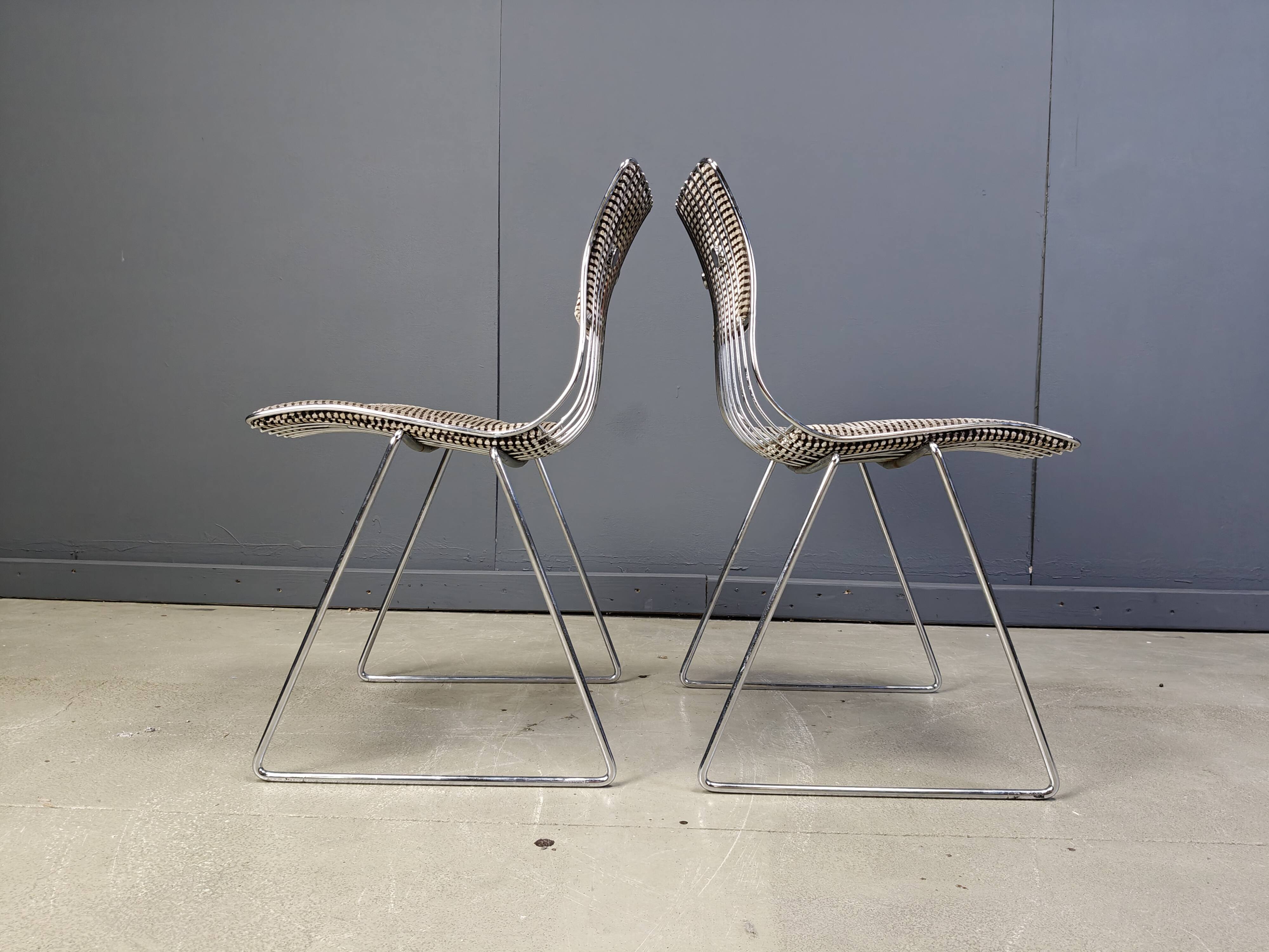 Set of 4 stacking dining chairs by Rudi Verelst for Novalux, 1970s