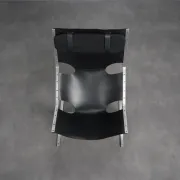 Rare leather lounge chair by Pierre Thielen for Metz & Co., Netherlands, 1960s