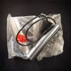 Still brand tube pendant light in polished stainless steel, 1970s, NEW