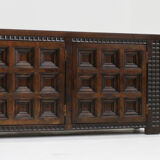 Spanish brutalist sideboard solid wood