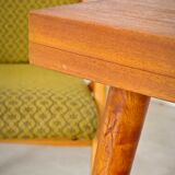 Side table compass legs Czechoslovakia Dievozpracujici mahogany