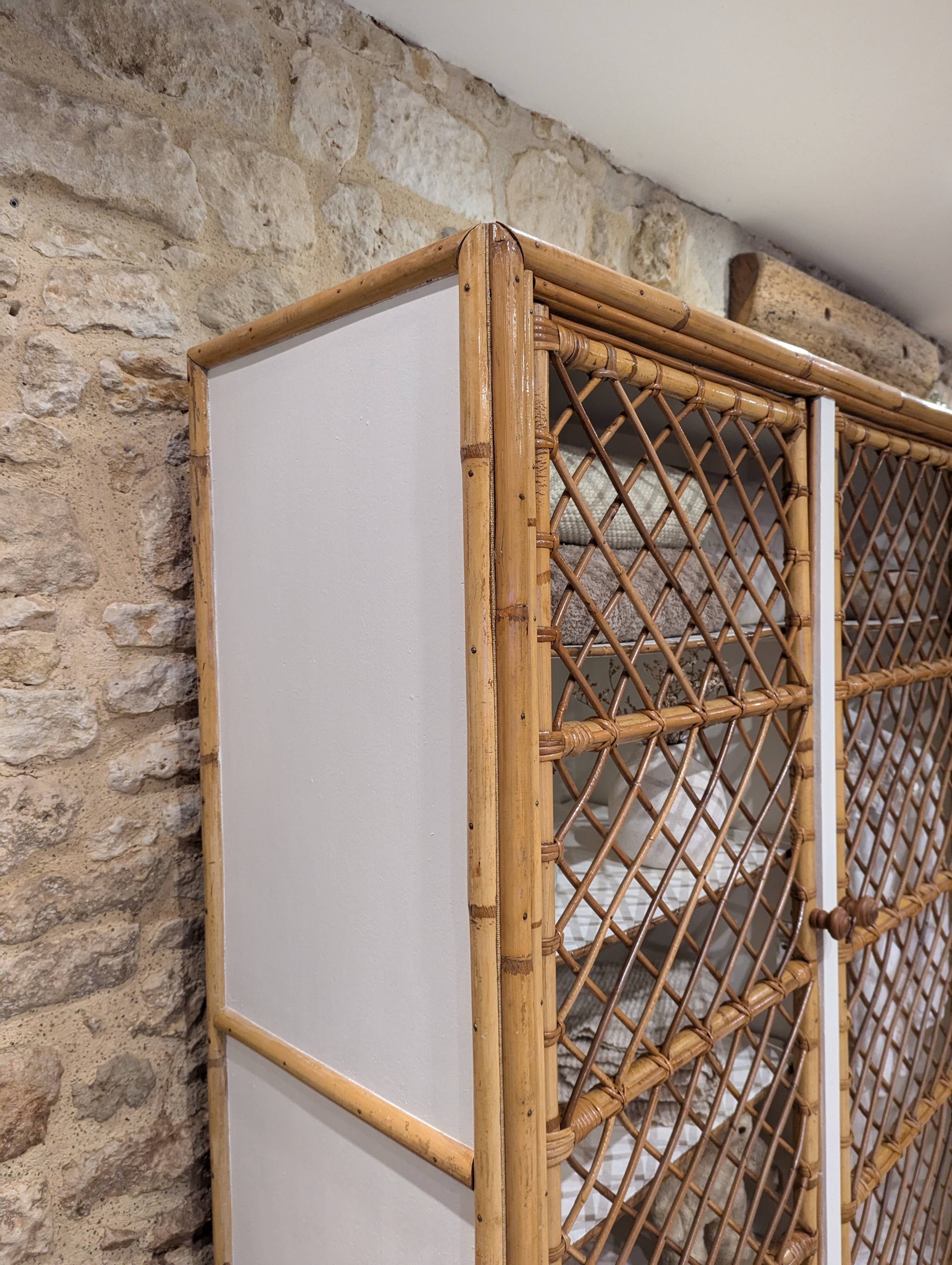 Rattan wardrobe