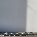 6 oval brushed stainless steel cups