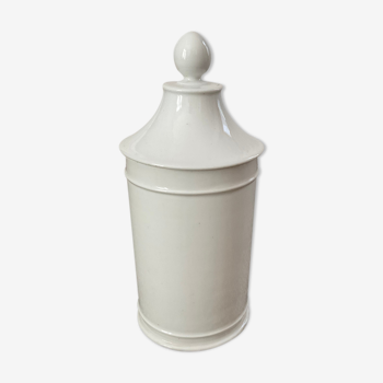 Pharmacy pot, white porcelain 19 eme