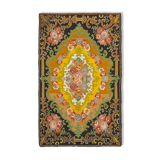 Handwoven Vintage Flatweave Black Kilim 208 cm x 330 cm - 23429