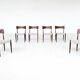 Bernhard Petersen dining chairs in rosewood by Christian Linnebergs, Denmark, 1960