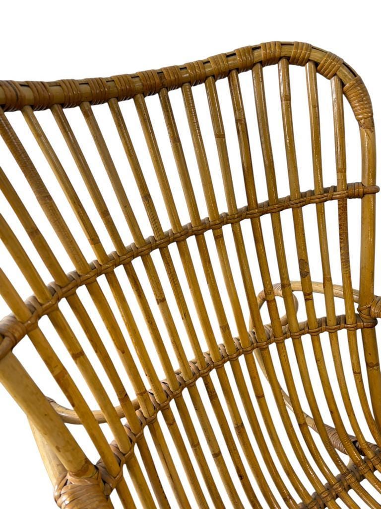 Vintage rattan armchair / single seat armchair / lounge chair