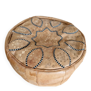 pouf en cuir