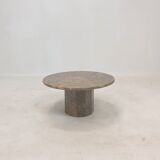 Round Italian Marble Coffee Table, 1980's