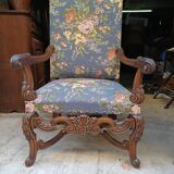 Pair of large antique Baroque style armchairs, in perfect condition.