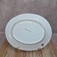 Plat ovale vintage Bassano décor bleu fleuri relief