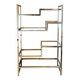Shelf by designer Willy Rizzo Gold and smoked glass