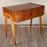Vintage wooden bedside table 1960