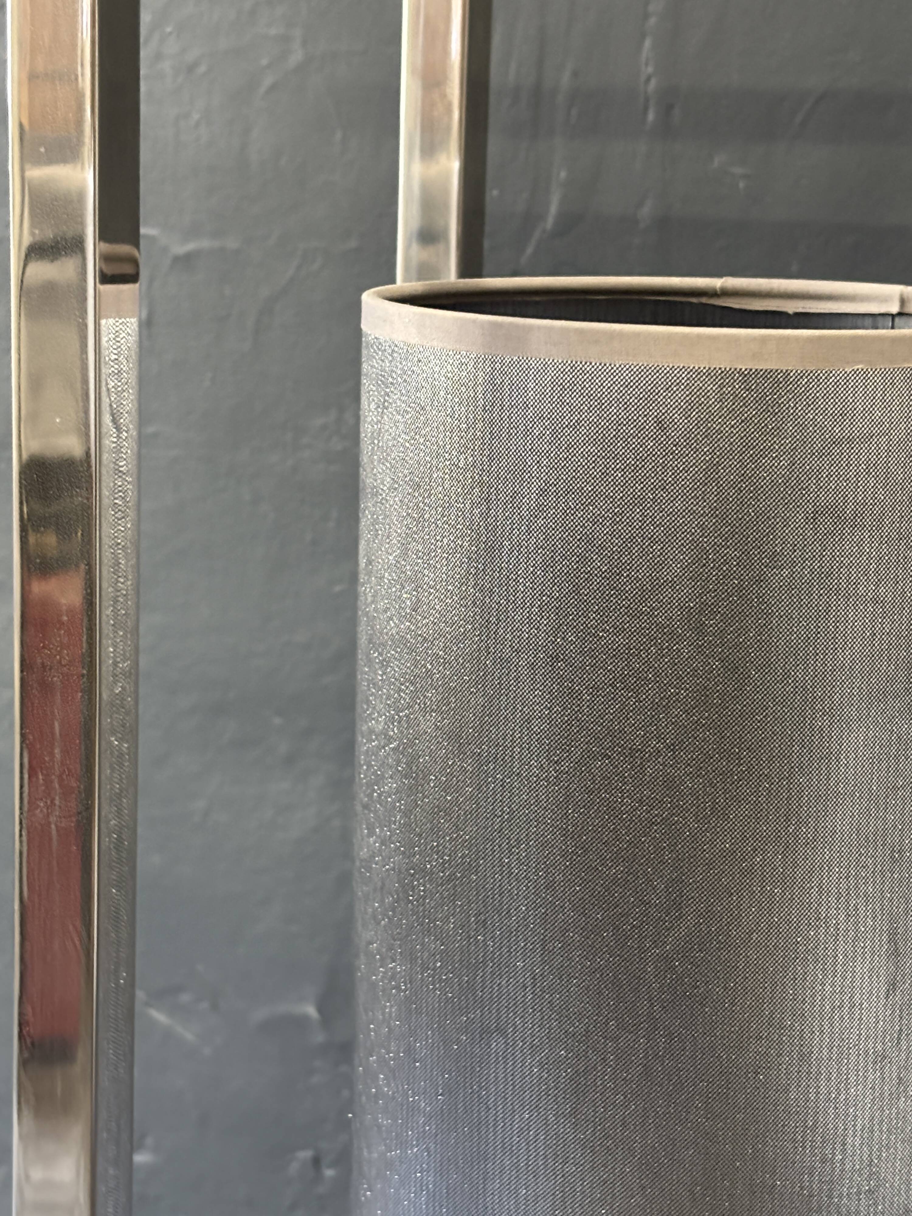 Vintage 80s chrome design floor lamp