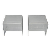 Set of 2 Acrylic Bedside Tables, 1970s