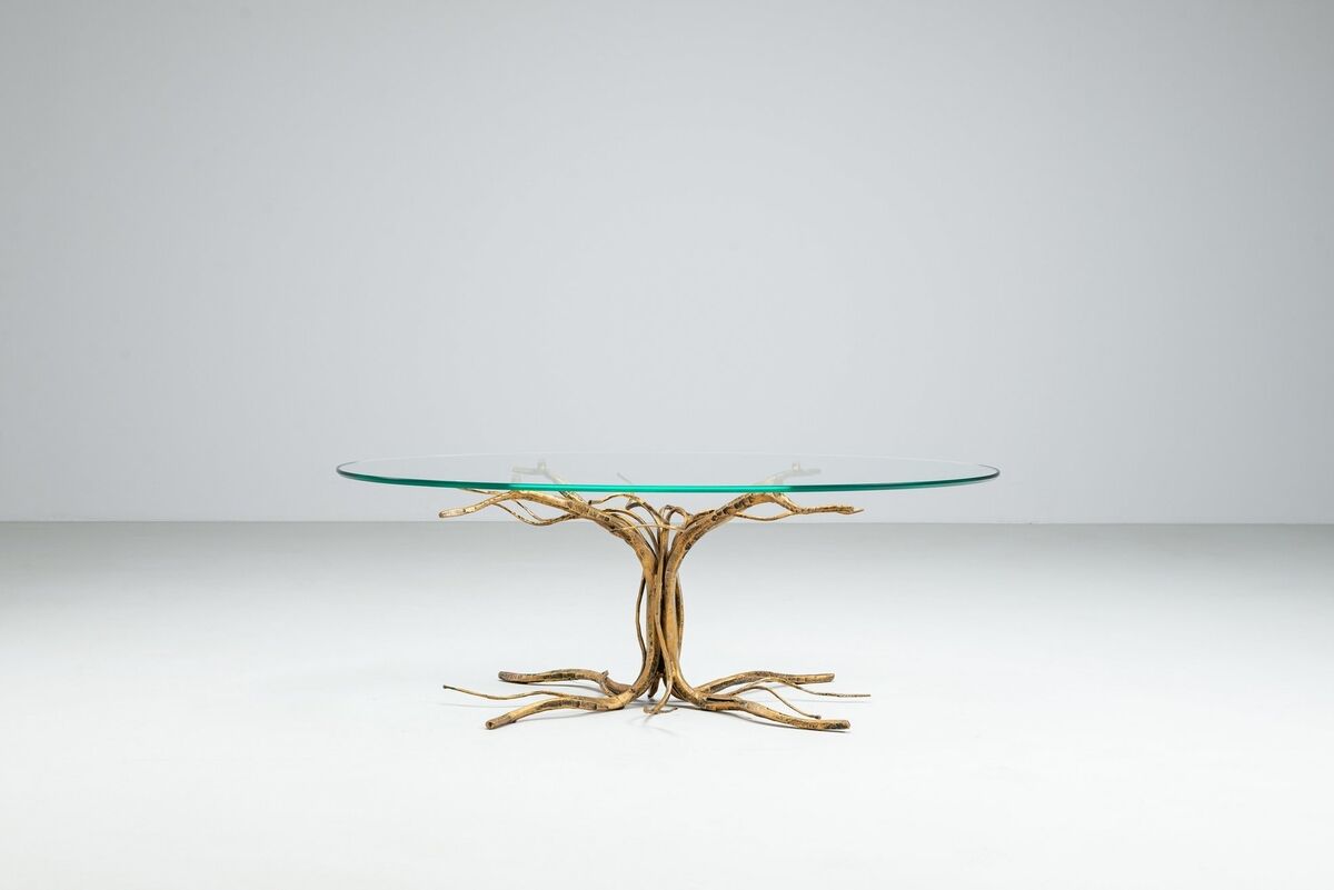 Salvino Marsura tree shaped brutalist coffee table Italy 1970