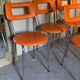 Set of 4 chairs 70s in skaï