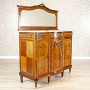 French Mahogany Buffet with Mirror, Late 19th Century