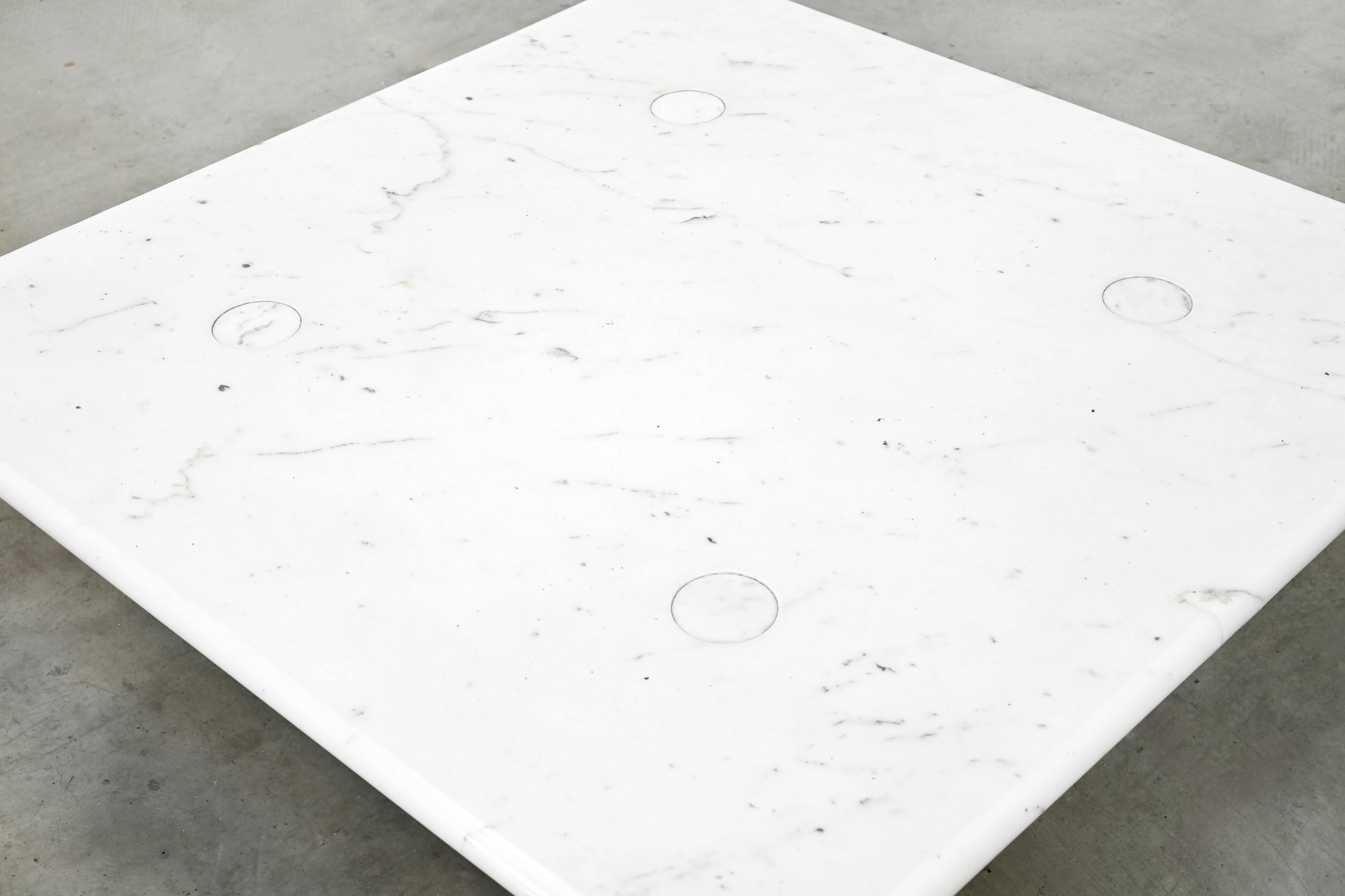 Angelo Mangiarotti for Up&Up Carrara Marble Coffee Table, Italy 1970's