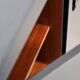 Midcentury Modern Brutalist Highboard Bar Cabinet In Black Lacquered Wood And Chrome, Belgium 1970s