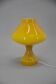 All Glass Yellow Table Lamp by Valasske Mezirici, 1970s