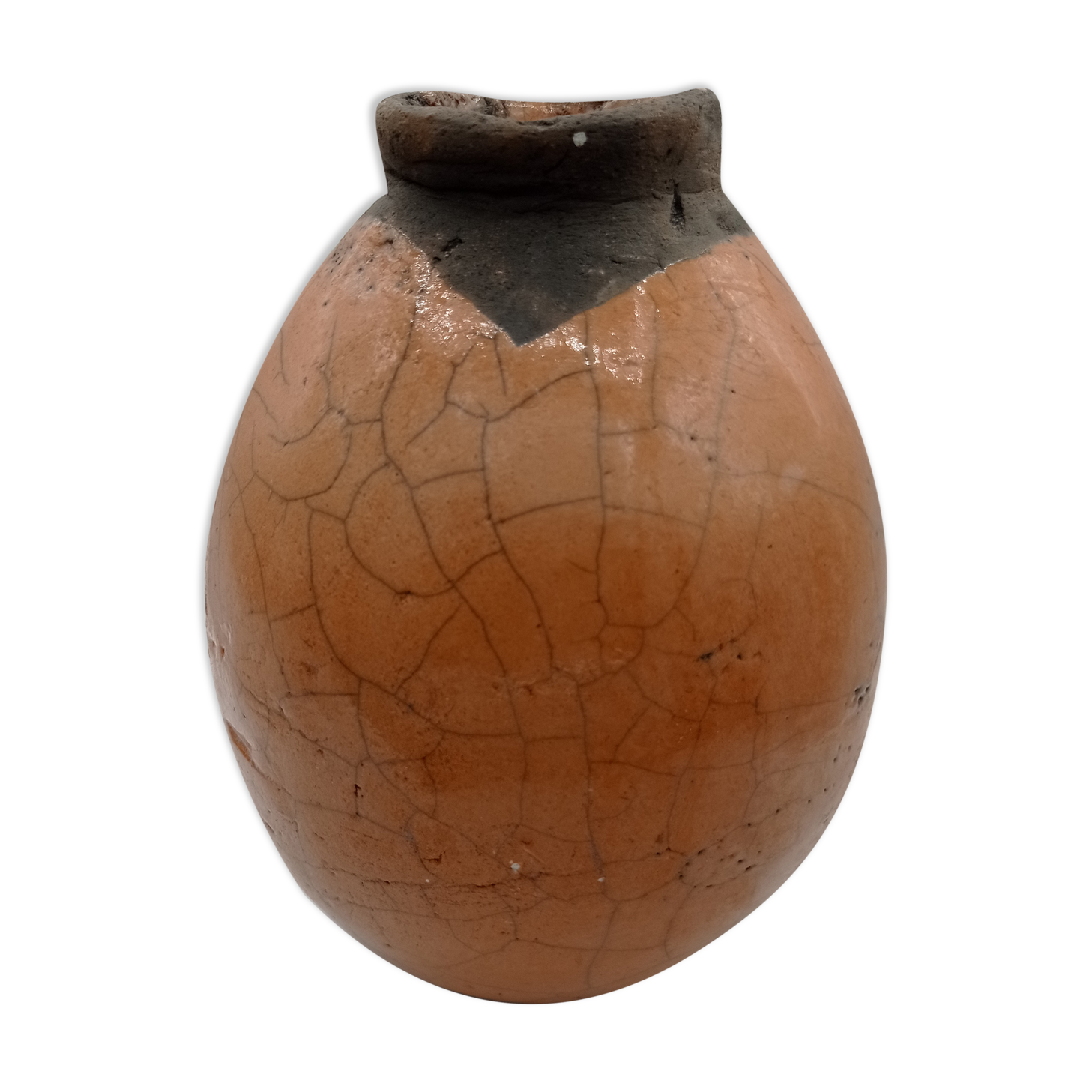 Vase en raku signé
