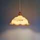 Art Deco marbled opaline pendant light, Scailmont, 1920-30