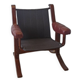 Scandinavian Mid-Century Modern Leather Easy Chair by Ekornes 1970s.
