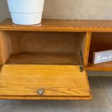 Vintage solid oak sideboard (shallow)