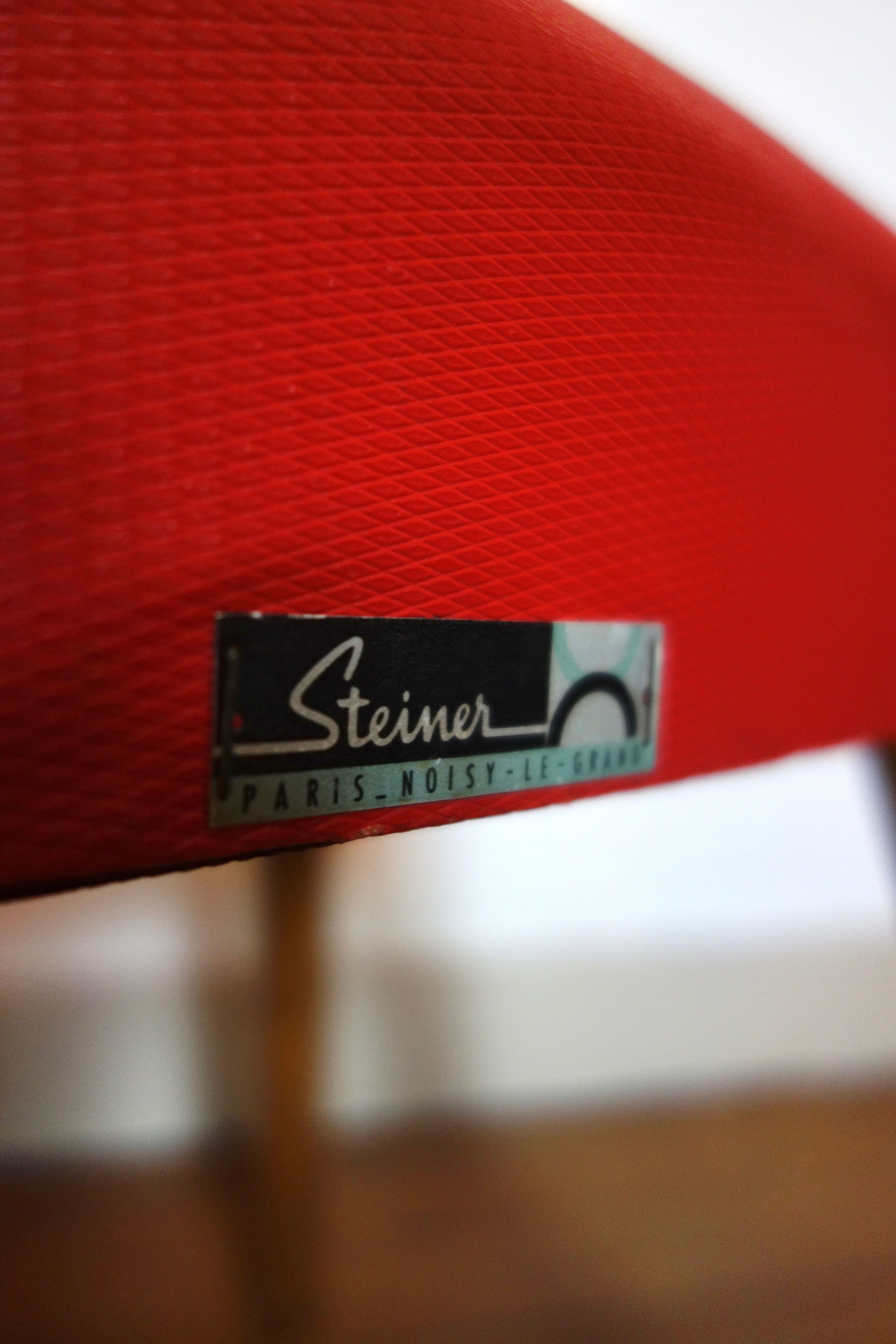 4 chairs "bow wood" by Hugues Steiner 50