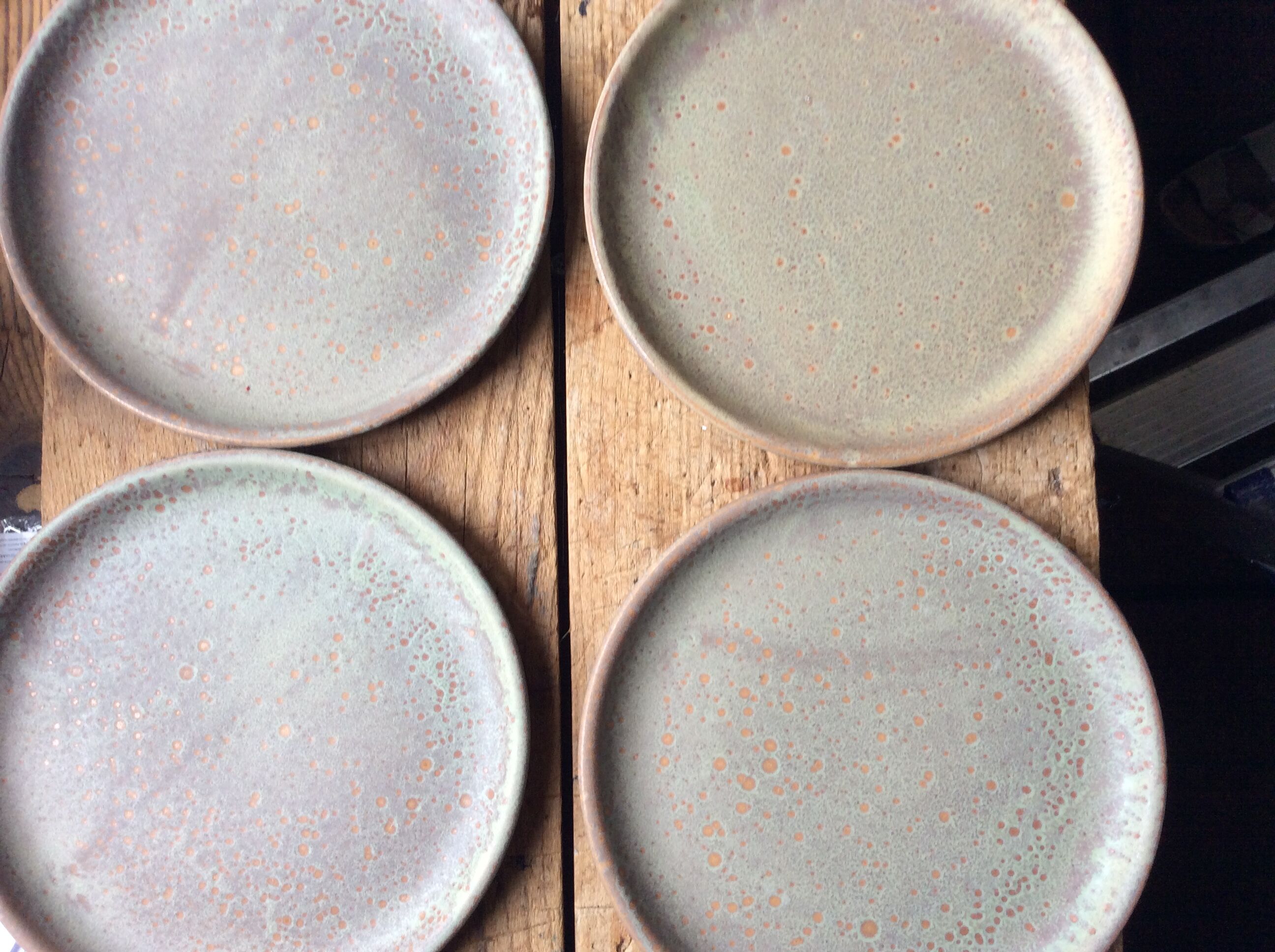 Set of 12 large and 11 small sandstone plates