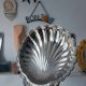 Flat basket cup silver metal shell