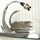 LW Paris "swan" lamp in silver metal, circa 1940