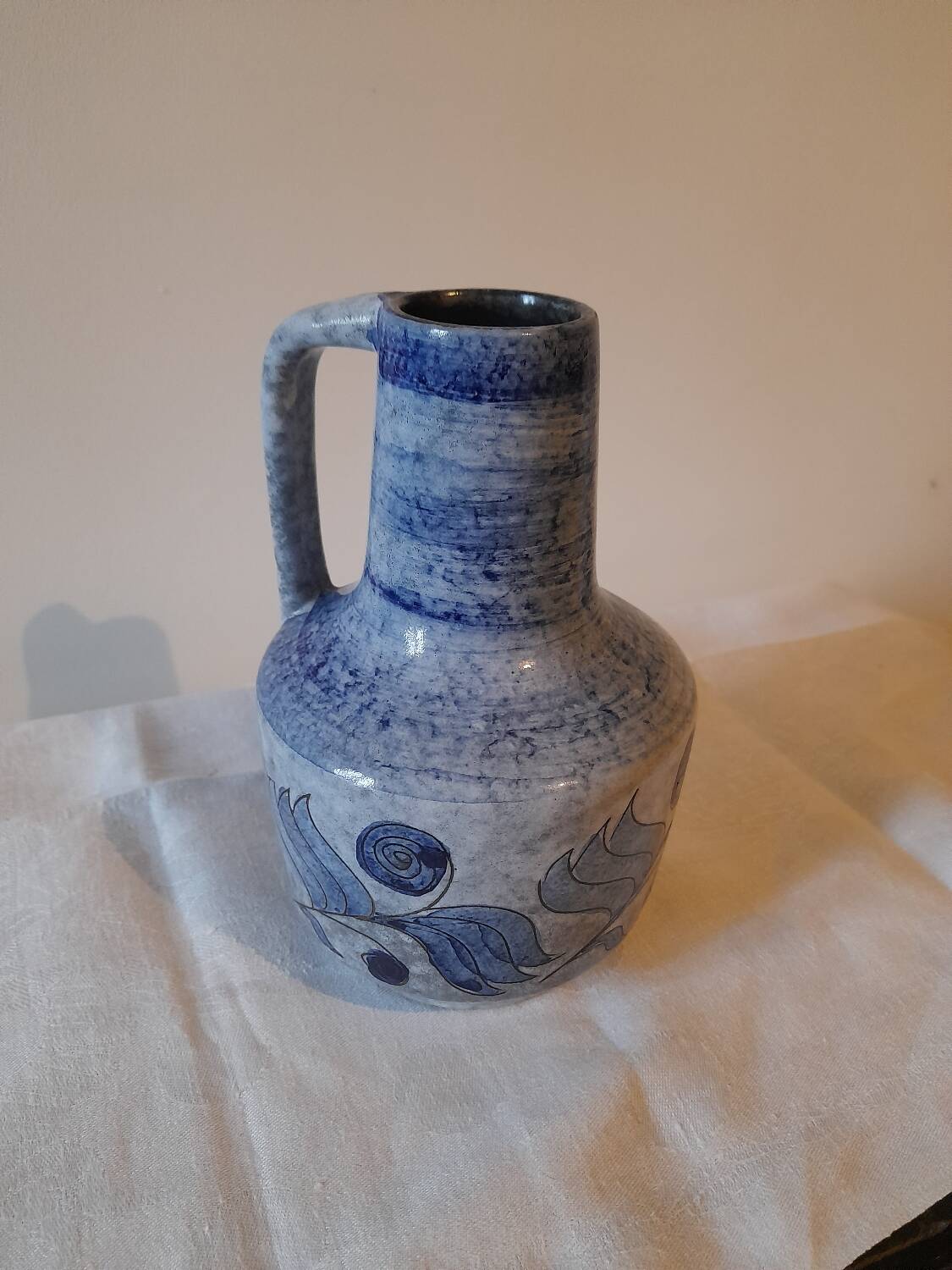 French ceramic, fern decor, year 60/70