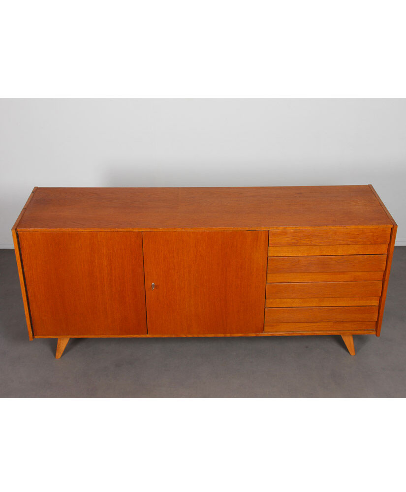 Oak row by Jiroutek for Interier Praha, model U-460, 1960